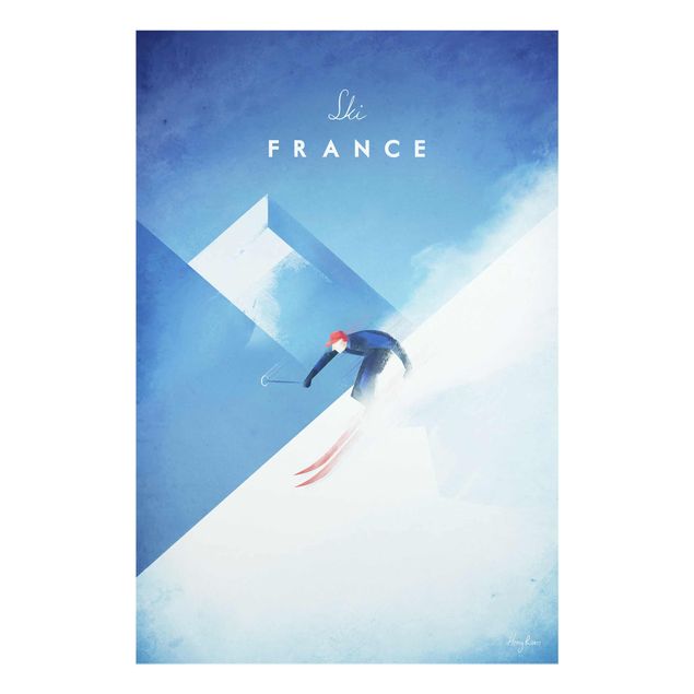 Wanddeko Büro Reiseposter - Ski in Frankreich