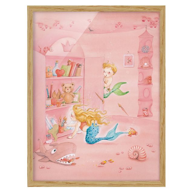 Wanddeko rosa Matilda die kleine Meerjungfrau - Matilda hat einen Plan