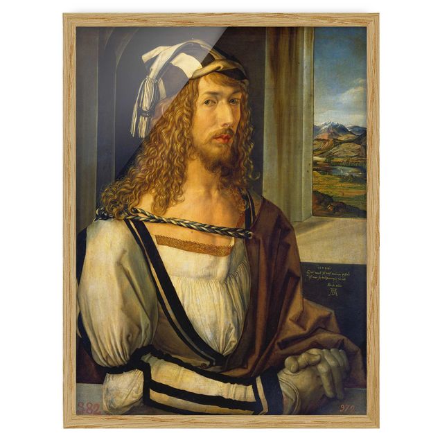 Wanddeko Flur Albrecht Dürer - Selbstbildnis mit Landschaft