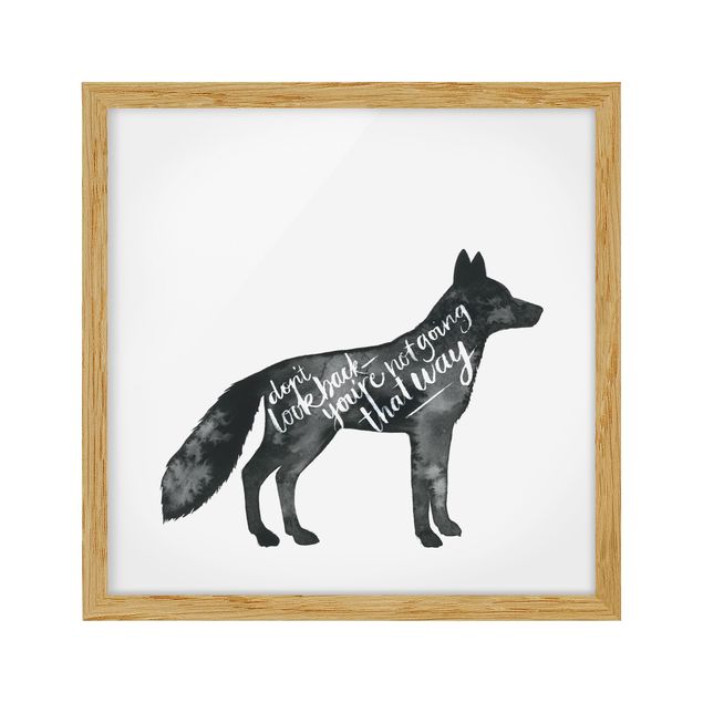 Wanddeko Esszimmer Tiere mit Weisheit - Fuchs