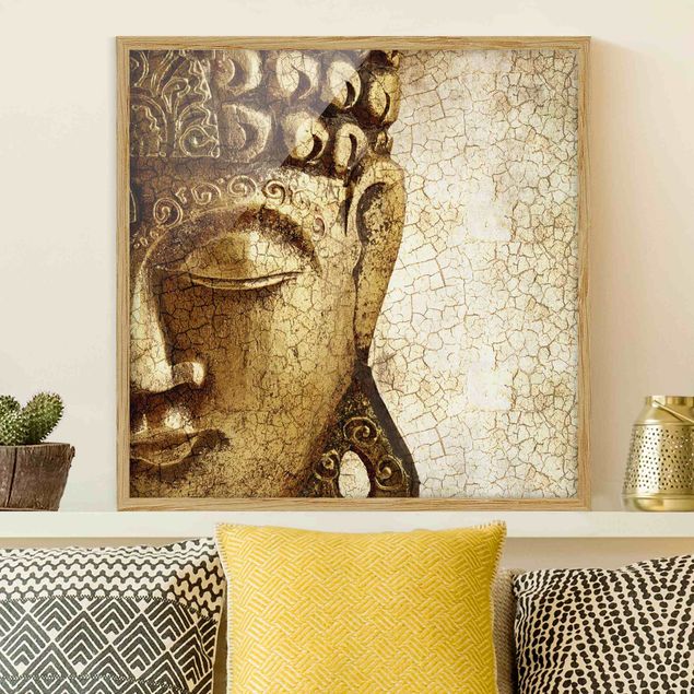 Wanddeko Wohnzimmer Vintage Buddha
