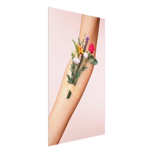 Wanddeko Blume Arm mit Blumen