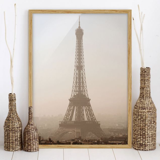 Wanddeko beige Tour Eiffel