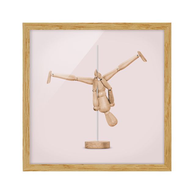 Wanddeko Esszimmer Poledance mit Holzfigur