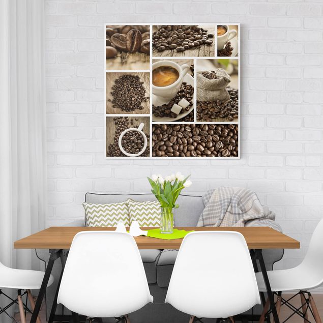 Wanddeko Büro Kaffee Collage