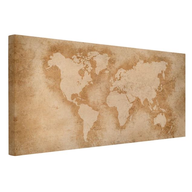 Wanddeko Flur Antike Weltkarte