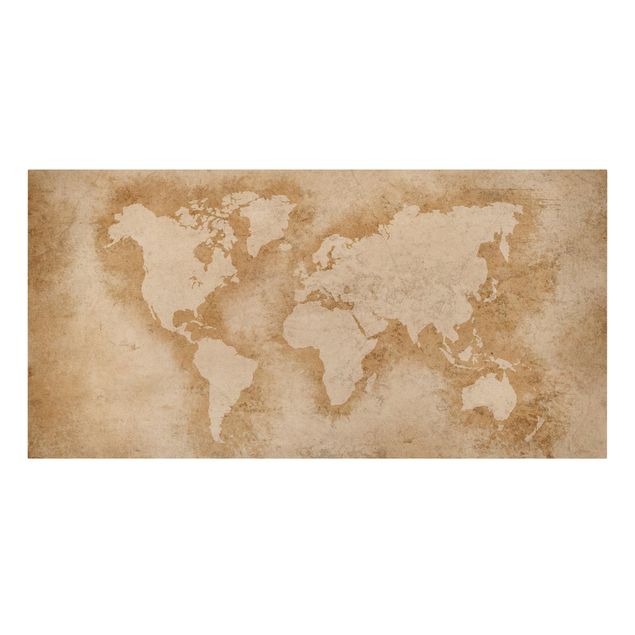 Wanddeko Esszimmer Antike Weltkarte