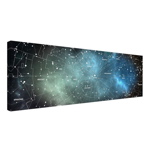 Wanddeko Esszimmer Sternbilder Karte Galaxienebel