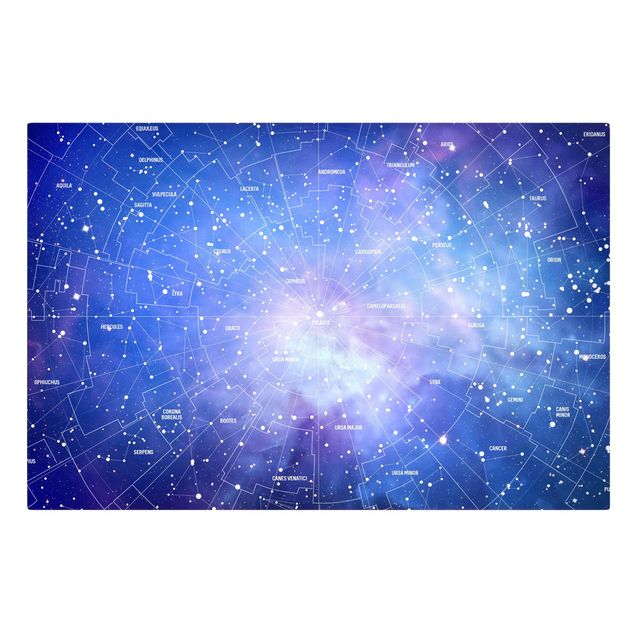 Wanddeko Esszimmer Sternbild Himmelkarte