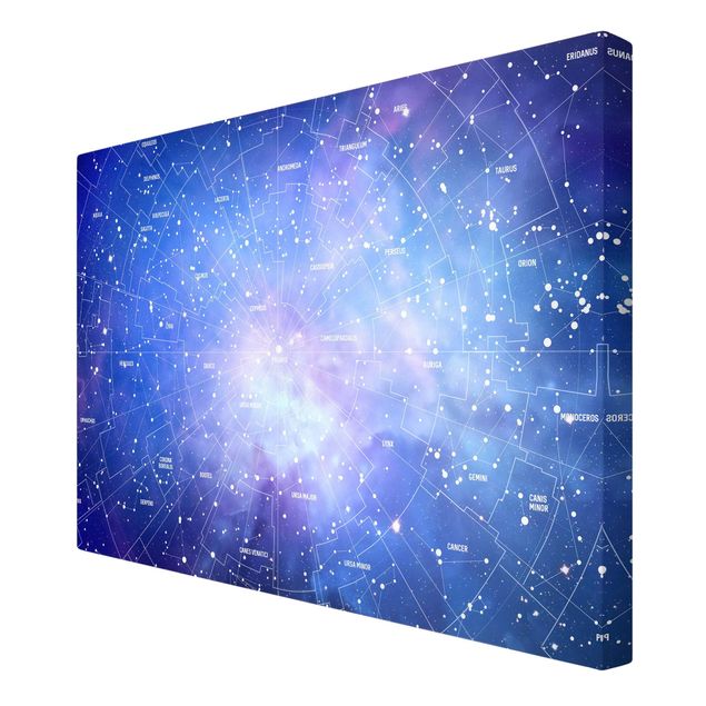 Wanddeko Büro Sternbild Himmelkarte