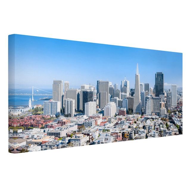 Wanddeko Schlafzimmer San Francisco Skyline