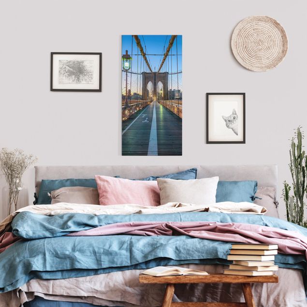 Wanddeko Schlafzimmer Morgenblick von der Brooklyn Bridge