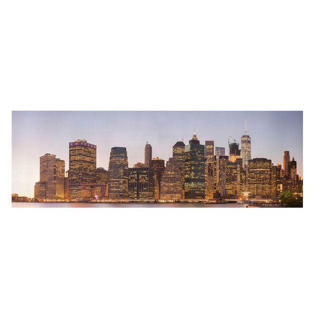 Wanddeko Esszimmer Blick auf Manhattan Skyline