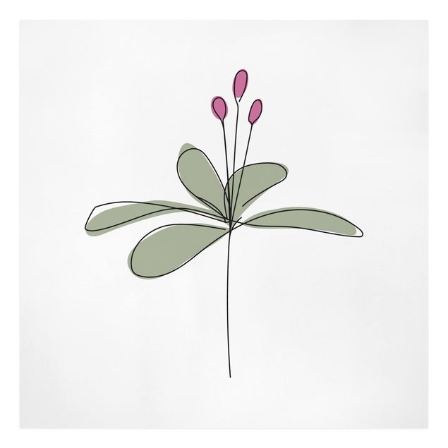 Wohndeko Blume Seerose Line Art