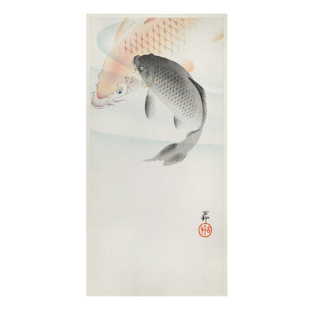 Wanddeko Schlafzimmer Vintage Illustration Asiatische Fische I
