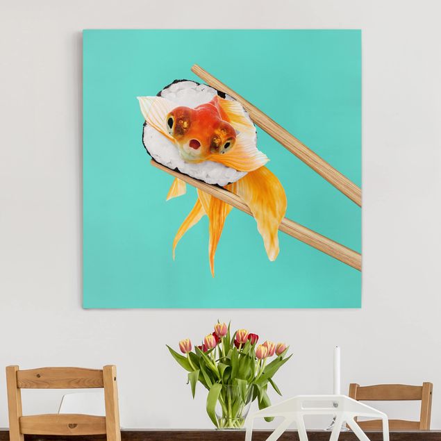 Küche Dekoration Sushi mit Goldfisch