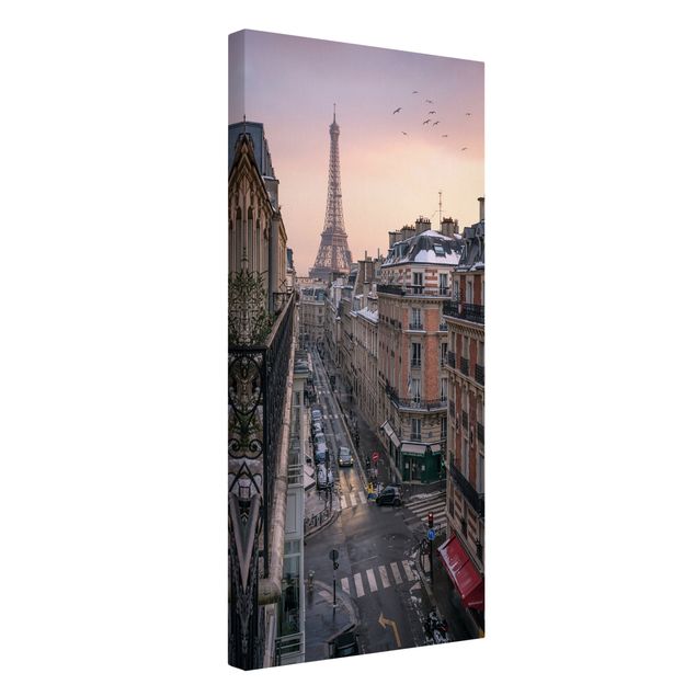 Wanddeko Schlafzimmer Eiffelturm bei Sonnenuntergang