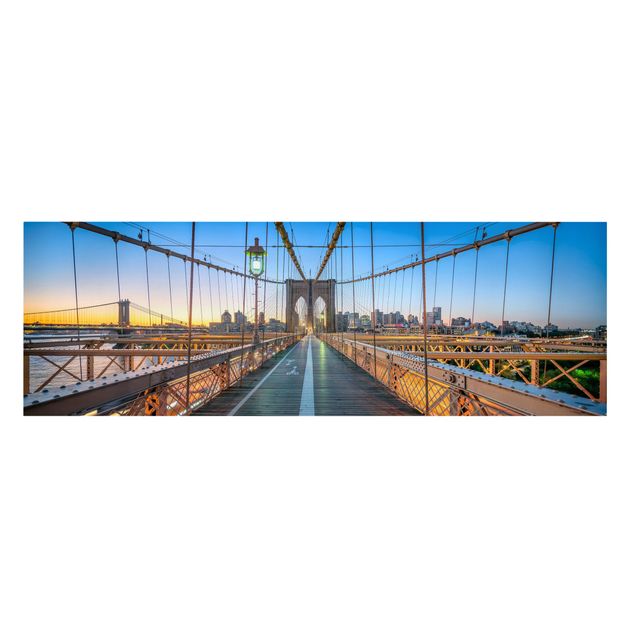 Wanddeko Flur Morgenblick von der Brooklyn Bridge