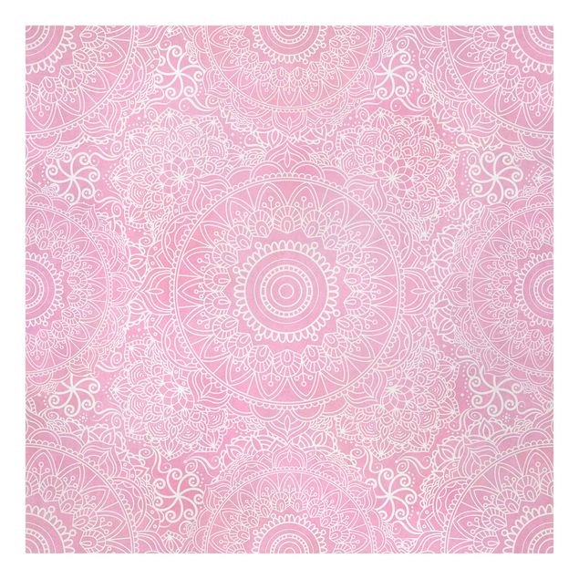 Wanddeko Büro Muster Mandala Rosa