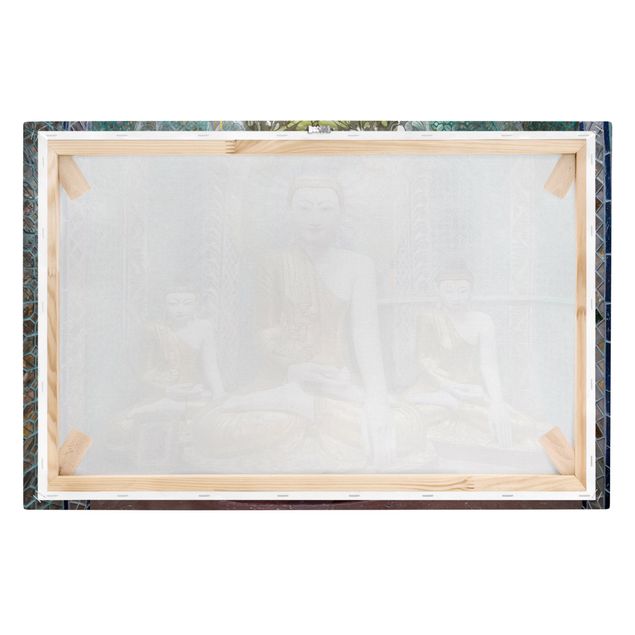 Wanddeko Esszimmer Buddha Statuen