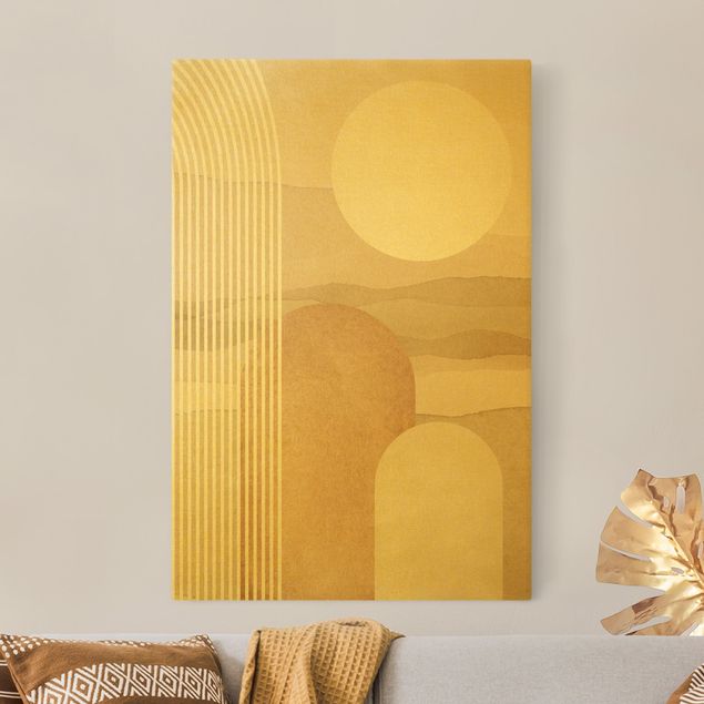 Wanddeko Schlafzimmer Geometrische Formen - Sonnenaufgang