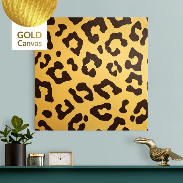 Wanddeko Wohnzimmer Leoparden Print