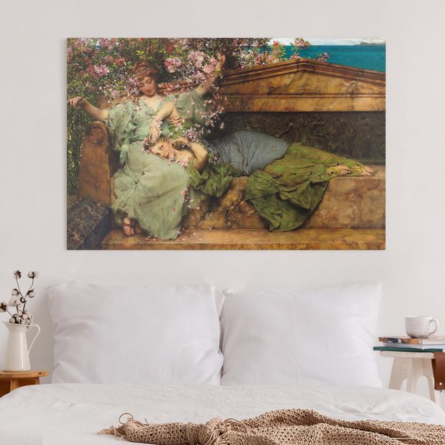Wanddeko Wohnzimmer Sir Lawrence Alma-Tadema - Im Rosengarten