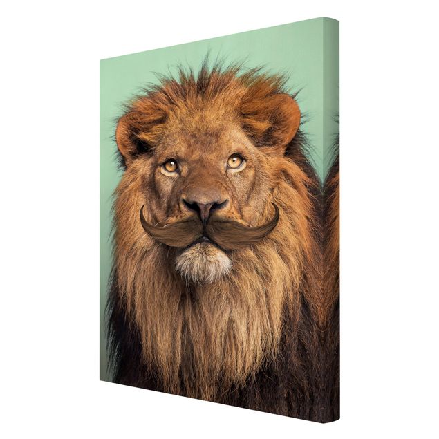Wanddeko Esszimmer Löwe mit Bart