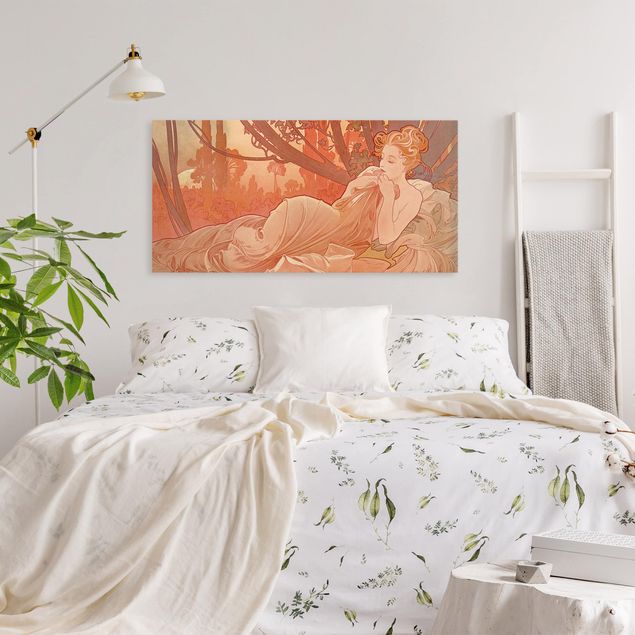 Wanddeko Schlafzimmer Alfons Mucha - Abenddämmerung