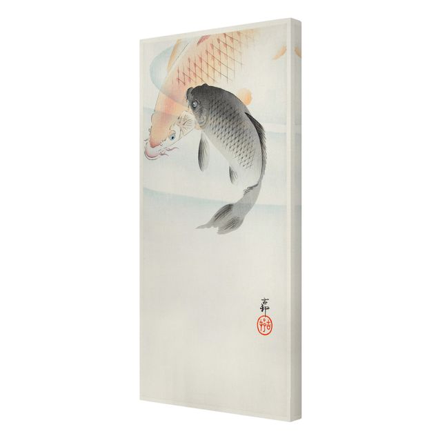 Wanddeko Flur Vintage Illustration Asiatische Fische I