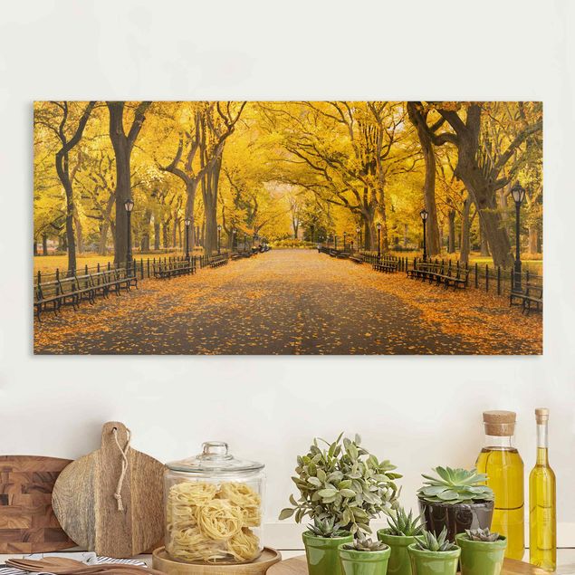 Wanddeko Wohnzimmer Herbst im Central Park