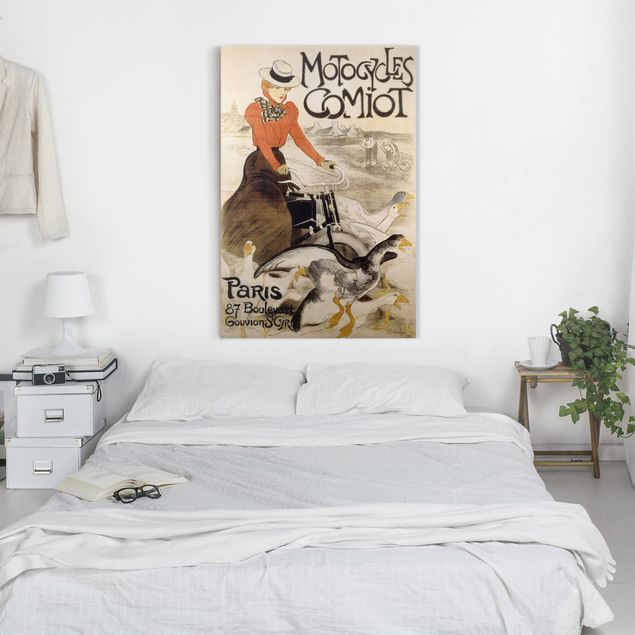 Wanddeko Wohnzimmer Théophile-Alexandre Steinlen - Werbeplakat für Motorcycles Comiot