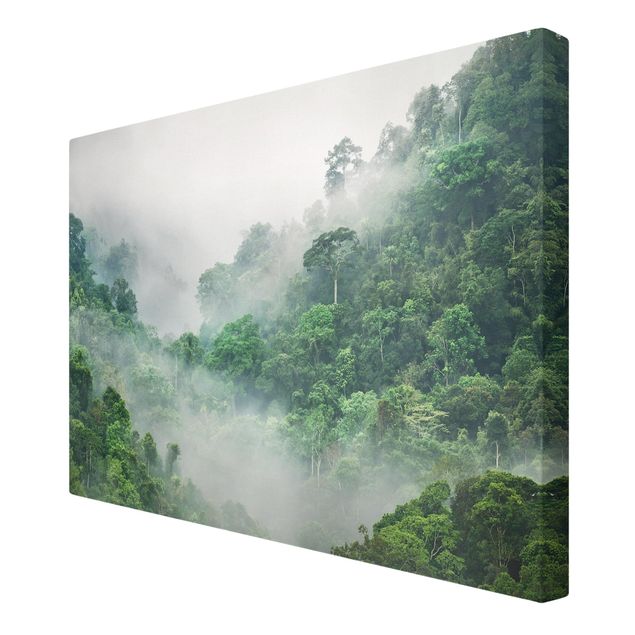 Wanddeko Büro Dschungel im Nebel