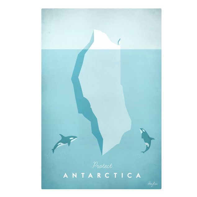 Wanddeko Schlafzimmer Reiseposter - Antarktis