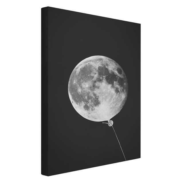 Wanddeko Flur Luftballon mit Mond