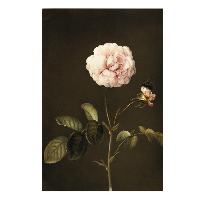 Wohndeko Blume Barbara Regina Dietzsch - Essig-Rose mit Hummel