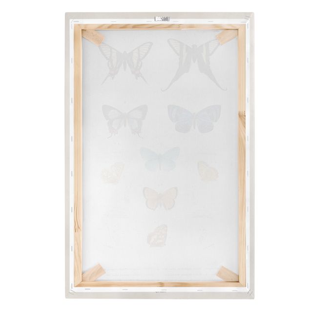 Wanddeko Büro Vintage Lehrtafel Schmetterlinge I