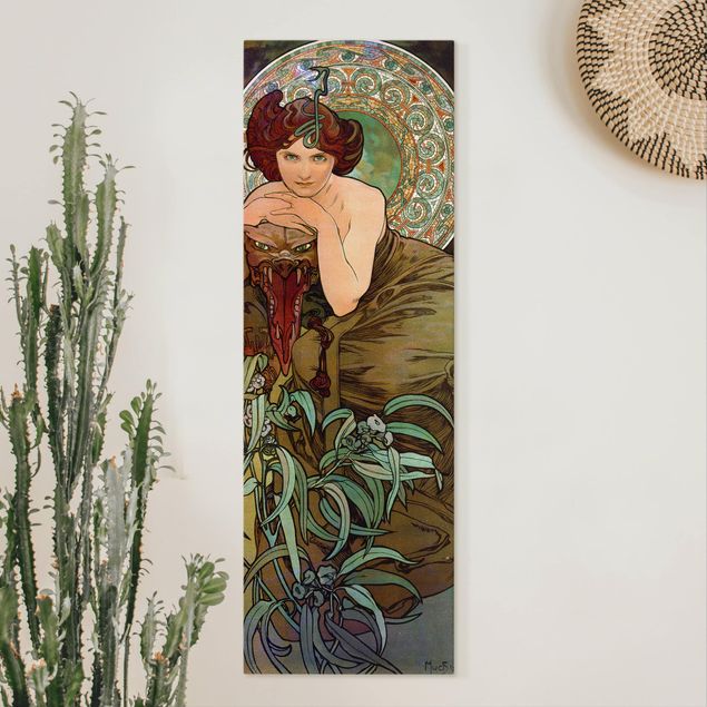 Bilder Art Deco Alfons Mucha - Edelsteine - Smaragd