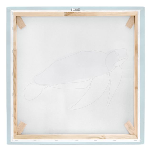 Wanddeko Mädchenzimmer Schildkröte Line Art