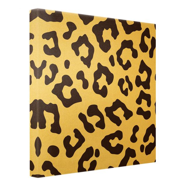 Wanddeko über Sofa Leoparden Print