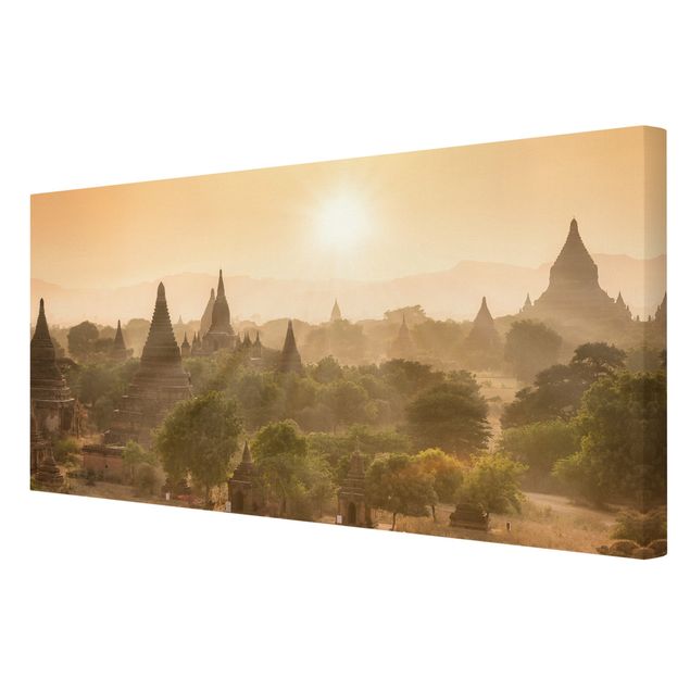 Wanddeko Esszimmer Sonnenuntergang über Bagan