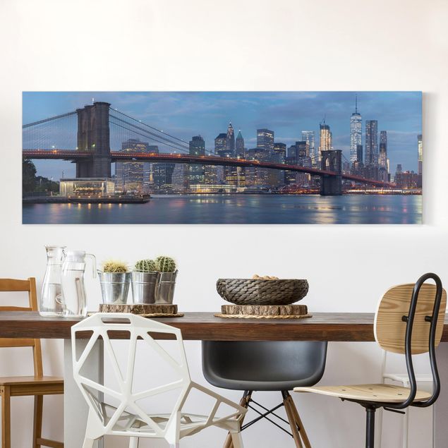 Wanddeko Wohnzimmer Brooklyn Bridge Manhattan New York