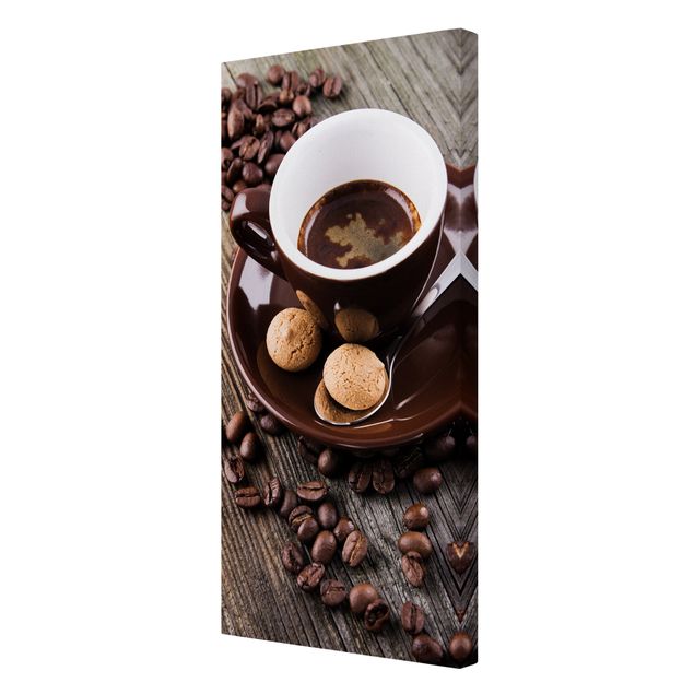 Wanddeko Kaffee Kaffeetasse mit Kaffeebohnen