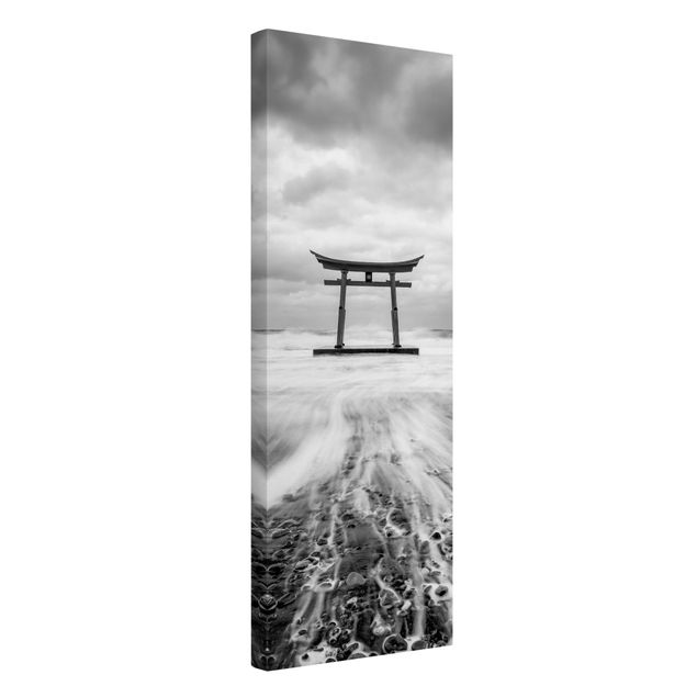 Wanddeko Schlafzimmer Japanisches Torii im Meer