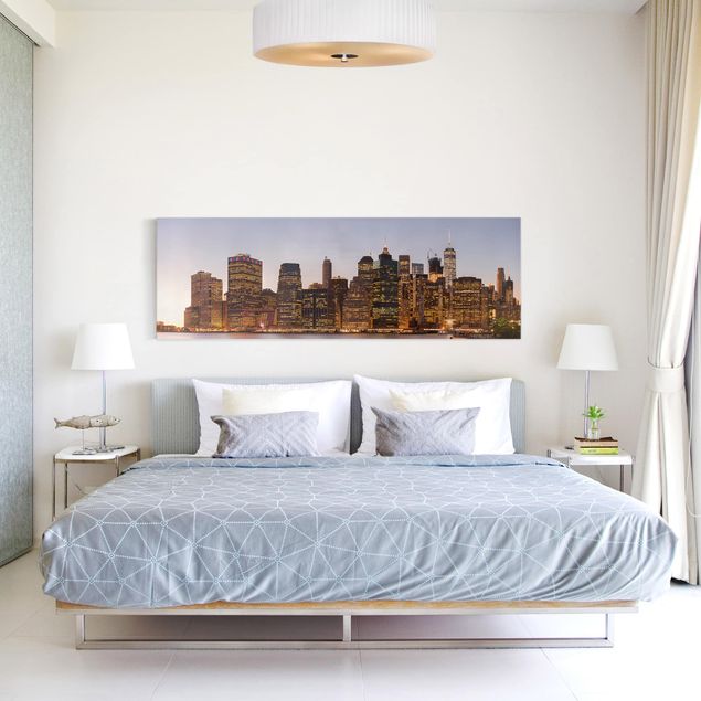 Wanddeko Schlafzimmer Blick auf Manhattan Skyline