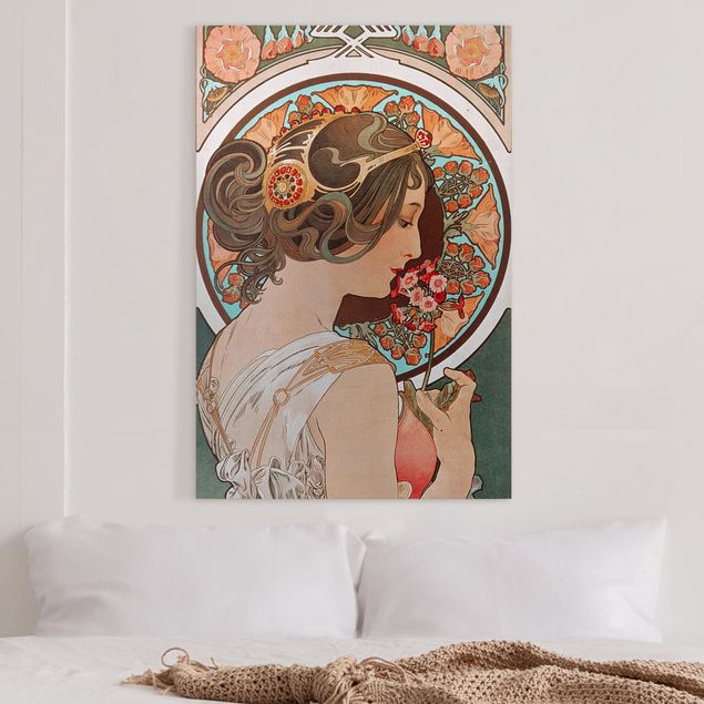 Wandbilder Art Deco Alfons Mucha - Schlüsselblume