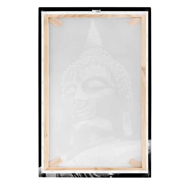 Wanddeko über Sofa Buddha Statue Gesicht
