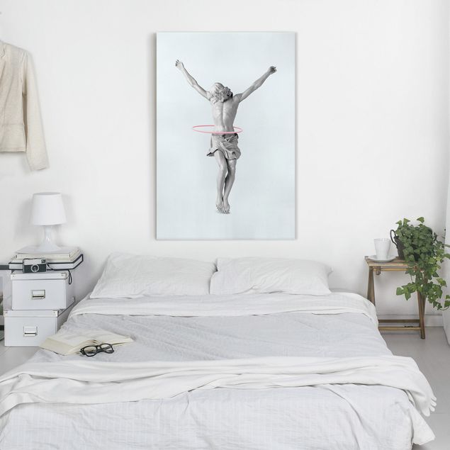 Wanddeko Schlafzimmer Jesus mit Hula Hoop Reifen