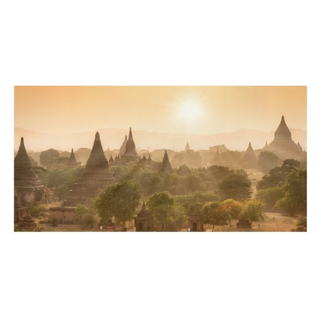 Wanddeko Flur Sonnenuntergang über Bagan