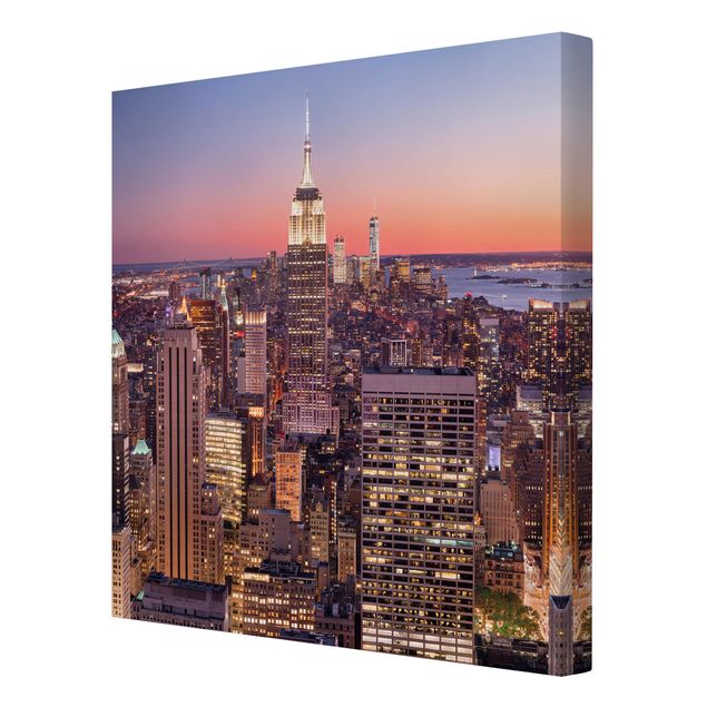 Wanddeko Büro Sonnenuntergang Manhattan New York City